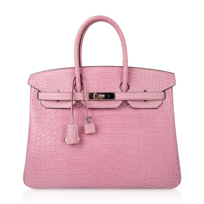 Bright Bubblegum Pink Scale Embossed Roomy Structured Hand Tote With Cool Silvery Twist Lock Hardware, Matching Suspended Padlock Charm And Base Protective Metal Studs