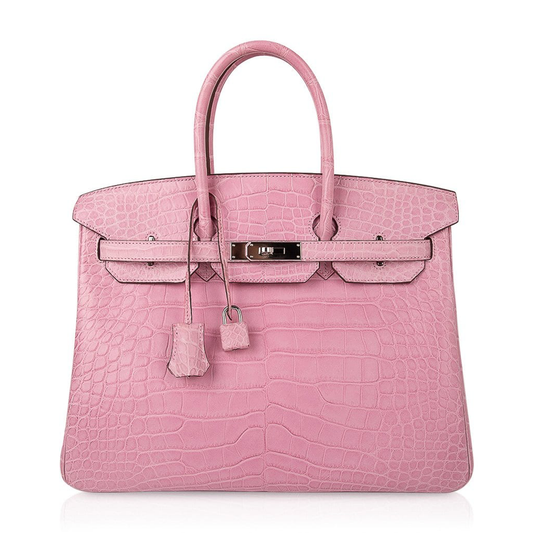 Bright Bubblegum Pink Scale Embossed Roomy Structured Hand Tote With Cool Silvery Twist Lock Hardware, Matching Suspended Padlock Charm And Base Protective Metal Studs