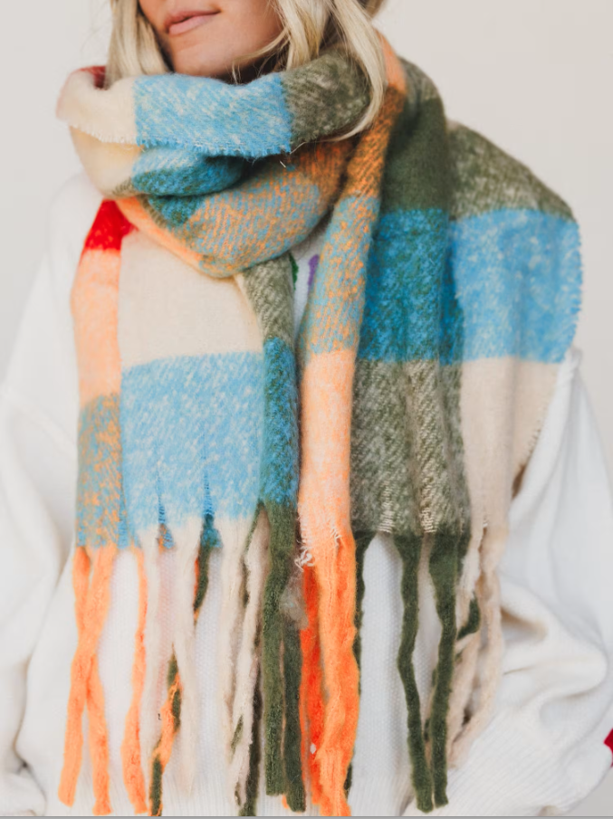 Dreaming In Color Plaid Scarf