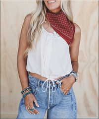 Rylee Flower Field Bandana Scarf