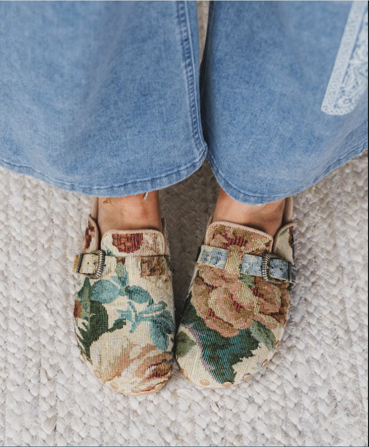 Toni Floral Slip On Mules