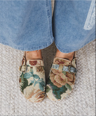 Toni Floral Slip On Mules