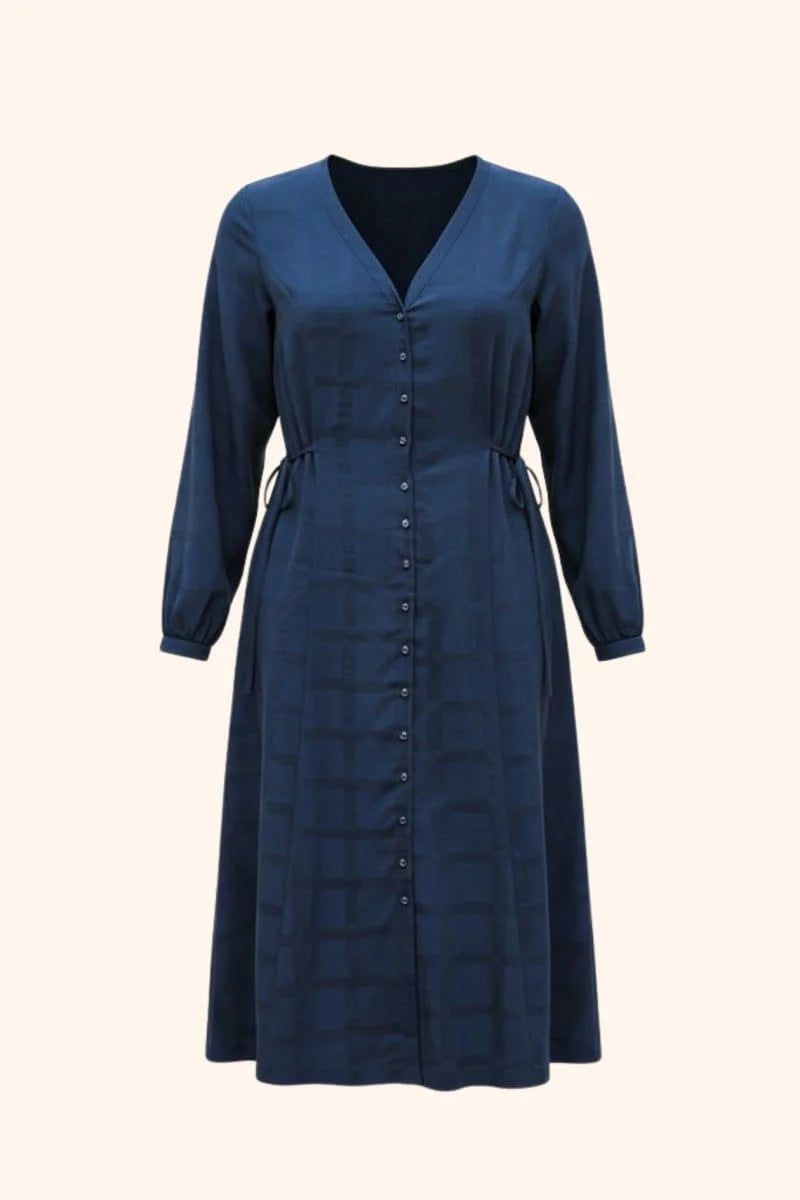 Rich Plum Shirt Dress with Tie Waist