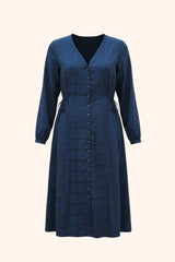 Rich Plum Shirt Dress with Tie Waist